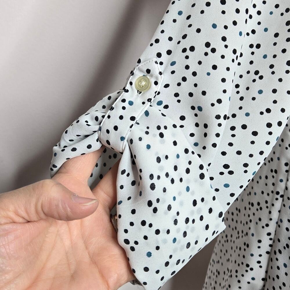 LOFT Womens Collared Button Down Speck Polka Dot … - image 10